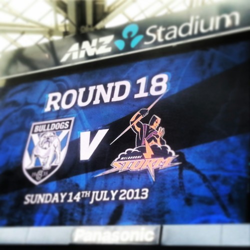 At ANZ Stadium watching the Canterbury-Bankstown Bulldogs taking...