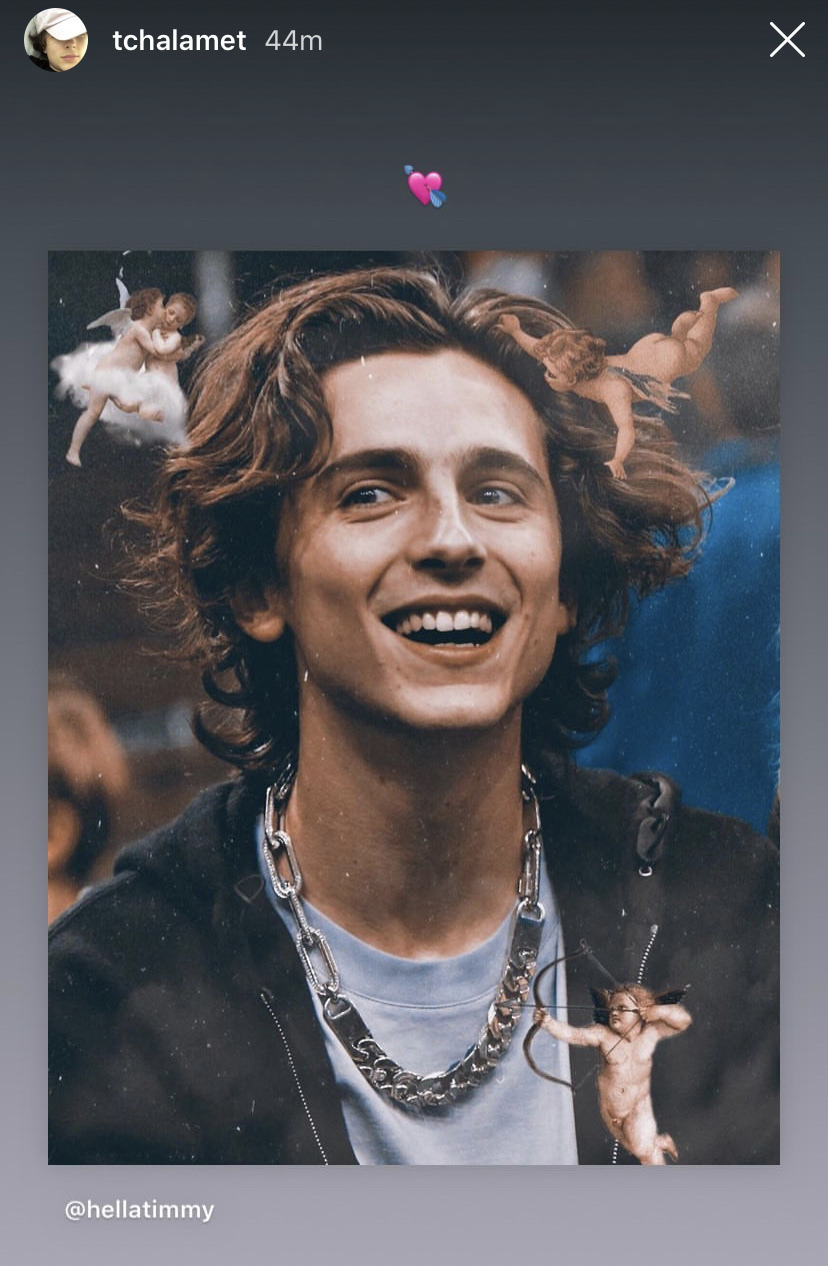 Timothée Chalamet — That Hair Tuck Is Always On Point Ig Credit To