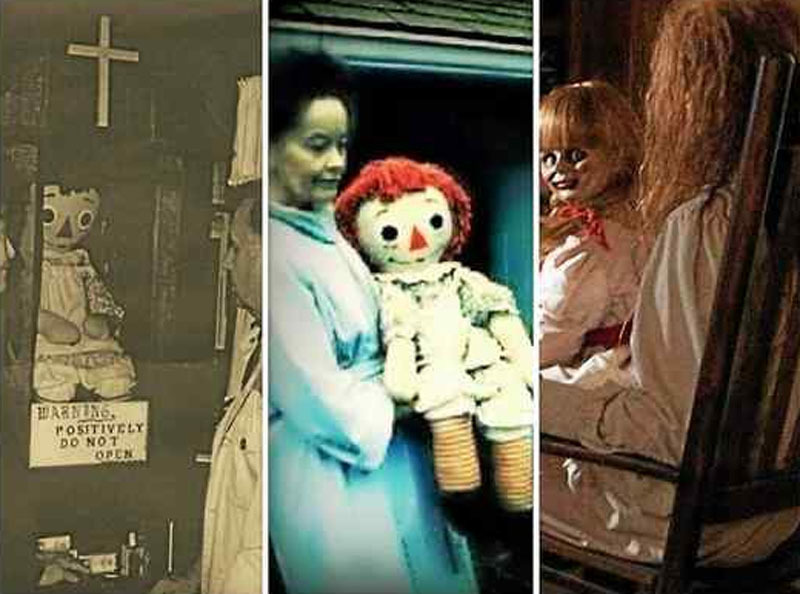 Awful B Movie Horror Left To Right The Annabelle Doll As It Currently