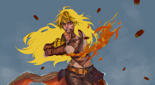 rwbyjungie:Slow progress of Yang, still in rough coloring (I...