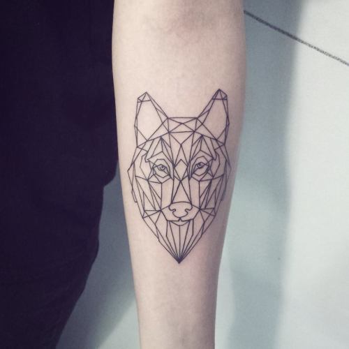 geometric wolf tattoo | Tumblr