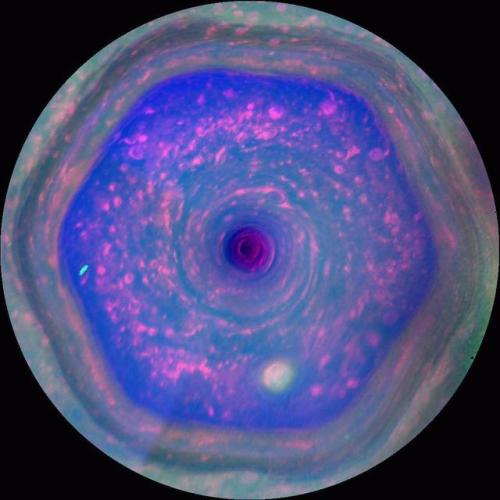 space-pics:Saturn’s North Pole [1024 x 1024]