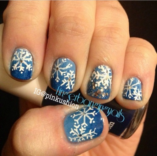 snowflake nails on Tumblr