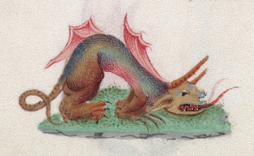 mediumaevum:Funky beasts from a Book of Hours attributed to an...