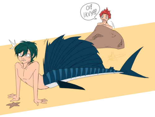 ask-mermen-rinharu:the only time a mer-sailfish’s dorsal fin is...