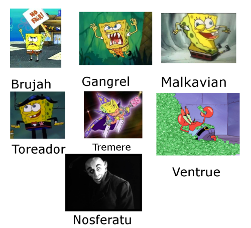 vampire the masquerade vtmb vampire the masquerade bloodlines white wolf spongebob My edit this may or my not have just been for the nosferatu joke