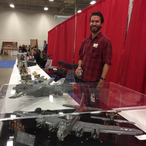 Setting up our MOCs at BrickFair Virginia! #bfva #bestjobever...