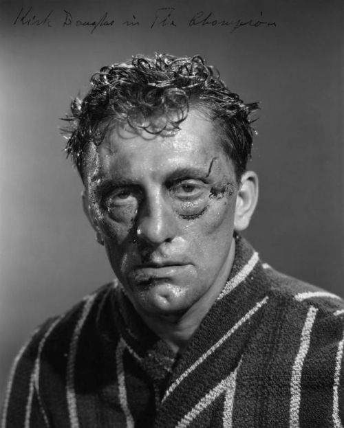 historicaltimes:Kirk Douglas’ makeup test for the film...