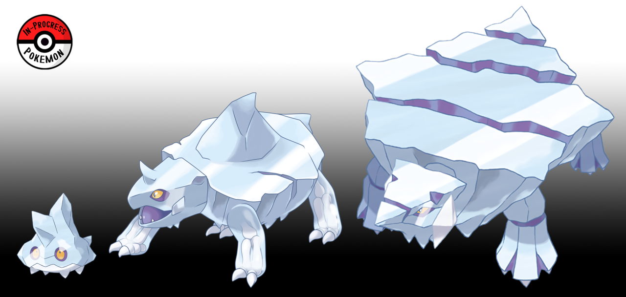 InProgress Pokemon Evolutions 712.5 Bergmite live in herds above