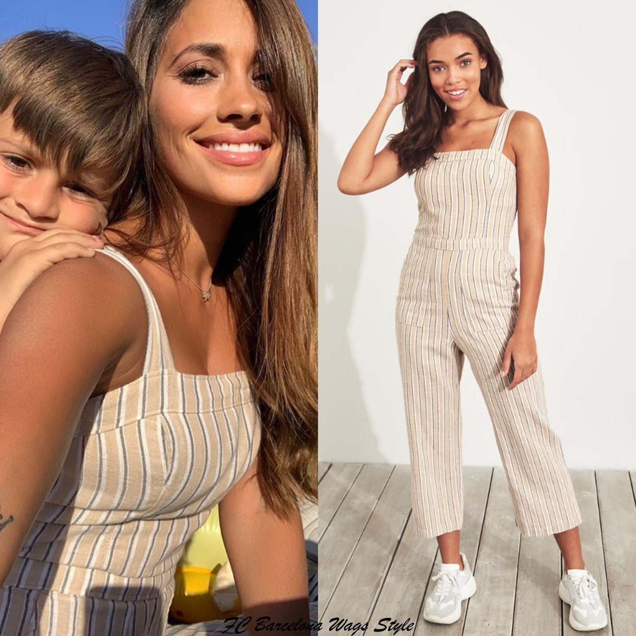 hollister crop wide leg jumpsuit