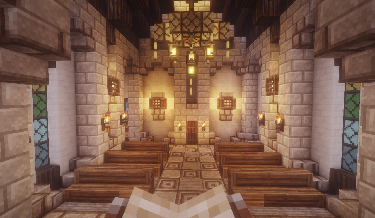 Minecraft The Interior Of A Little Chapel I Made