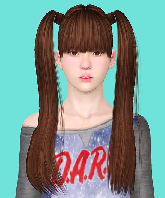 Как сделать прическу два хвостика Hairs retexture by SHOCK & SHAME - The Sims 3 Download - SimsFinds.com