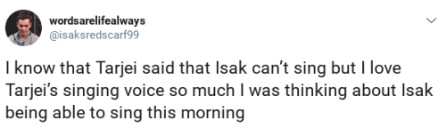 isaksredscarf:some thoughts on Isak’s singing from this morning...