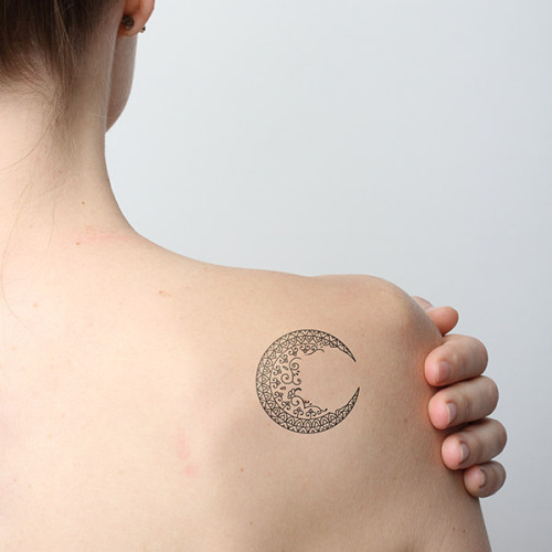Ornamental temporary tattoo, get it here ► http://bit.ly/2msvEcD astronomy;ornamental;temporary;moon