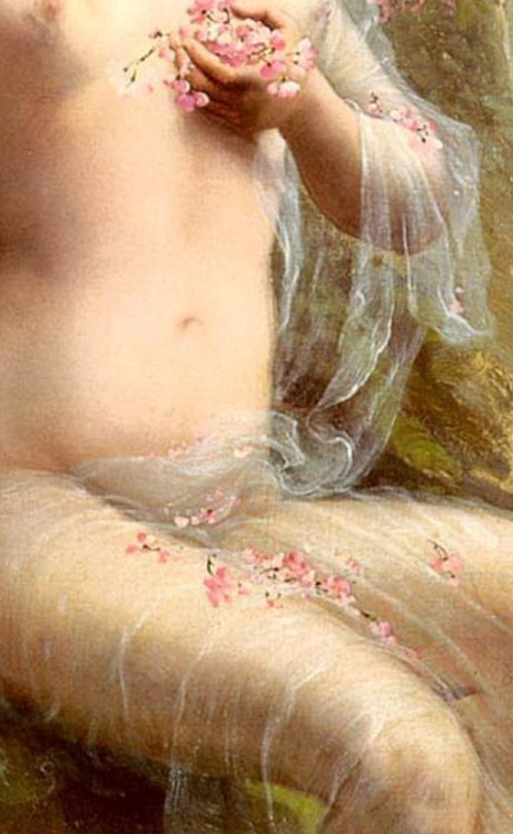 inividia:Among the Blossoms (detail) 1904. Émile Vernon