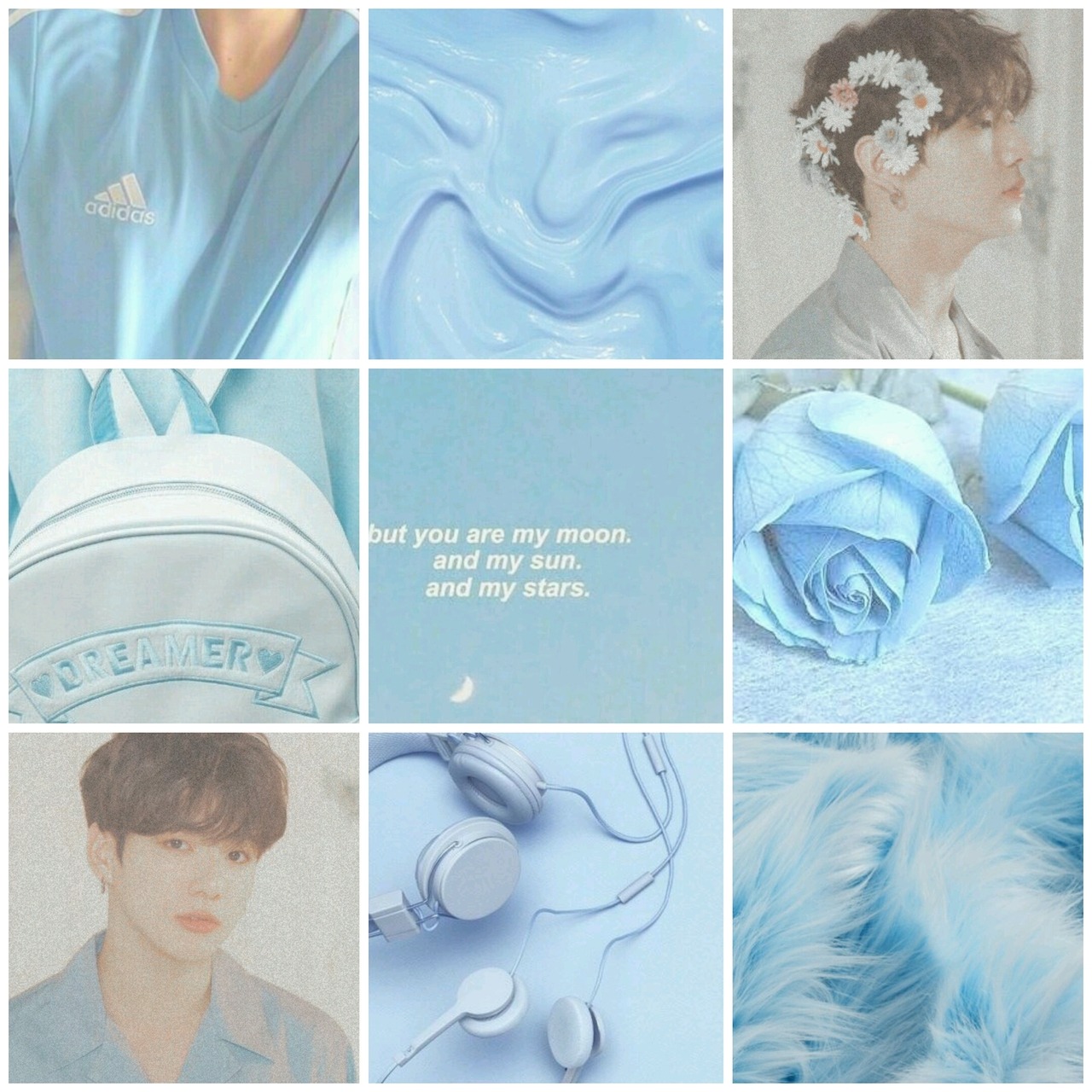 mikamangata — Jeon Jungkook | Soft Blue Moodboard Please don’t...