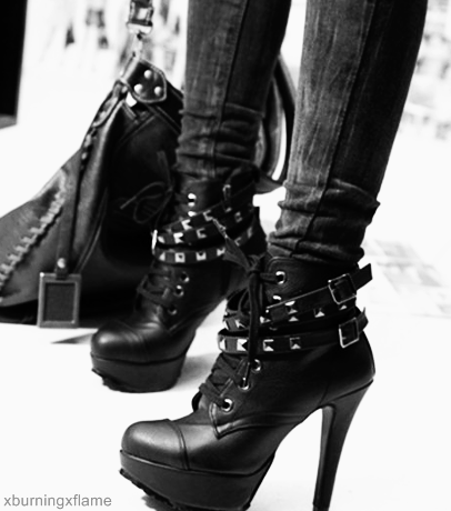 studded boots on Tumblr