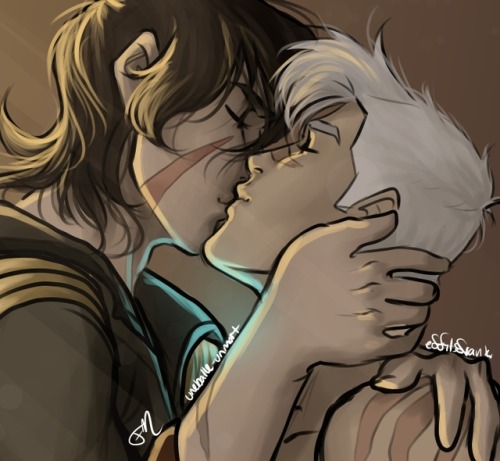 shirwhoa:uneballe-unmort:soft, morning kisses sheith cause...