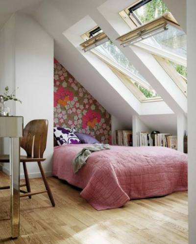 Attic bedroom for girls