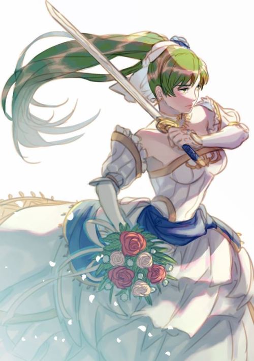 krazehkai:Doodled bride Lyn as a test on CSP iOS~ And fCorrin...