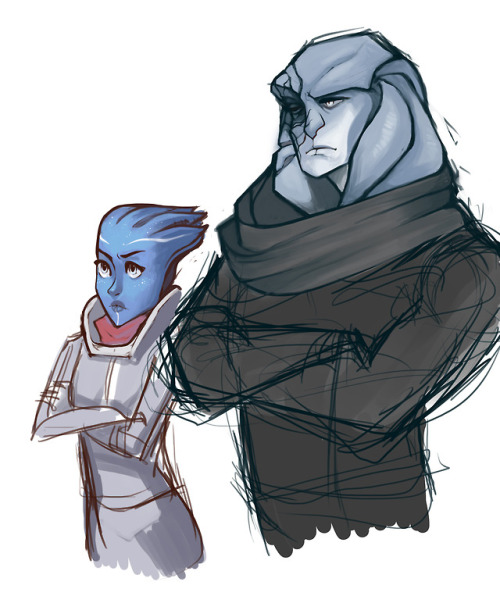 naeviss:Asari + grumpy angara they don’t have a name yet :s but...