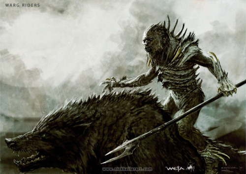 conceptartlibrary:The Hobbit- Orc Warg Riders(summary taken...