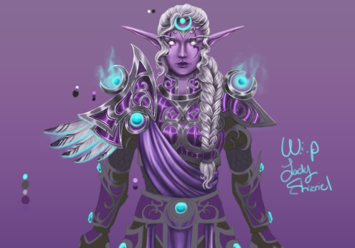 lady-elizriel:Night Elf Paladin updoot <3 (W.I.P)