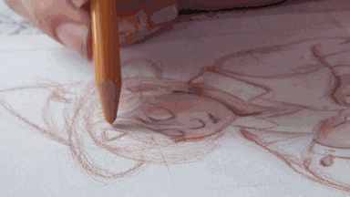 Gif of adding "goldenrod" to where the hair be colored in.