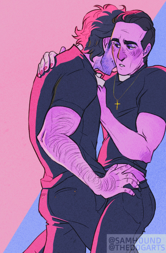 fake!priest richie & real!priest eddie for a twitter moot, dont sue me jesus