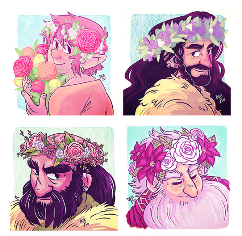 nerdeeart:The entire flower crown series! This took me way to...