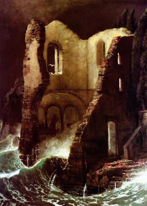 aqua-regia009:The Chapel (1898) - Arnold Böcklin