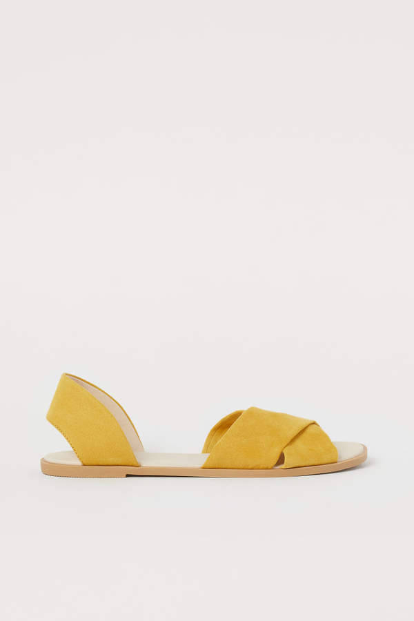 h&m yellow heels