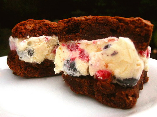 The Pursuit Of Awesomeness Ice Cream SandwichVanilla ice cream with