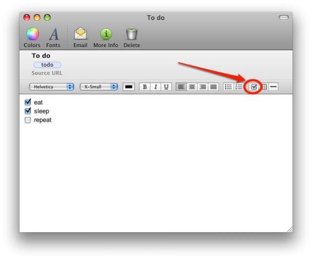how to create todo list in evernote