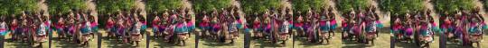 accras:  Lupita dances with Luo women in Kenya. 