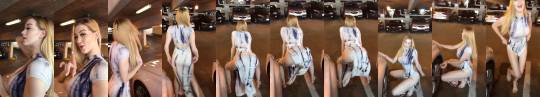 sexxxters:  Hot blondie putting on a hot ass twerk show in parking garageOur SnapChat