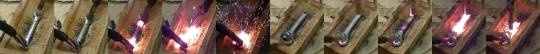 yukuiyuuu: sixpenceee:  This is what 500 amps will do to a wrench  (Source)  I think it is the result of the created heat, similar to how we are able to weld…………………… 