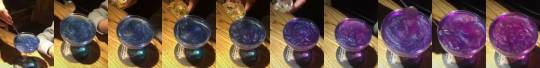 kaijuno:  soothifying-sounds-asmr: Butterfly pea flower tea cocktail  What kinda space witch fuckery  