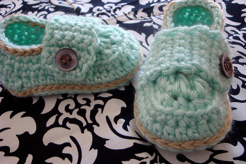 Stitches and Purls • Baby Boy Booties … yes these are for a little...