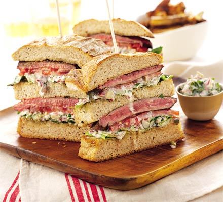 Triple-decker steak sandwich2 x 200 - 250g/8oz-9oz pieces...