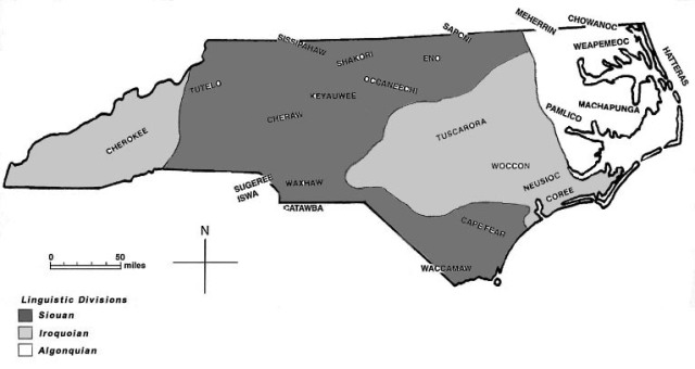 North Carolina Native American Tribes Circa 1700 In North Carolina