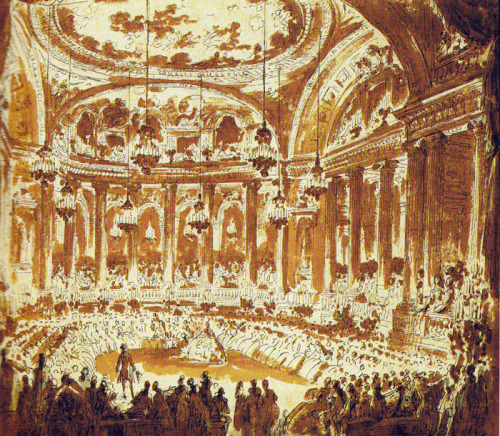 Ball for the marriage of the dauphin and Marie Antoinette, at the opera of Versailles, May 19th, 1770.