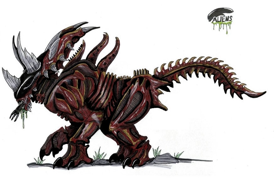 Aliens and Predators, Triceratops Alien by ~hellraptor on deviantART