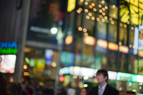 Passing through Times Square by Mareen Fischinger