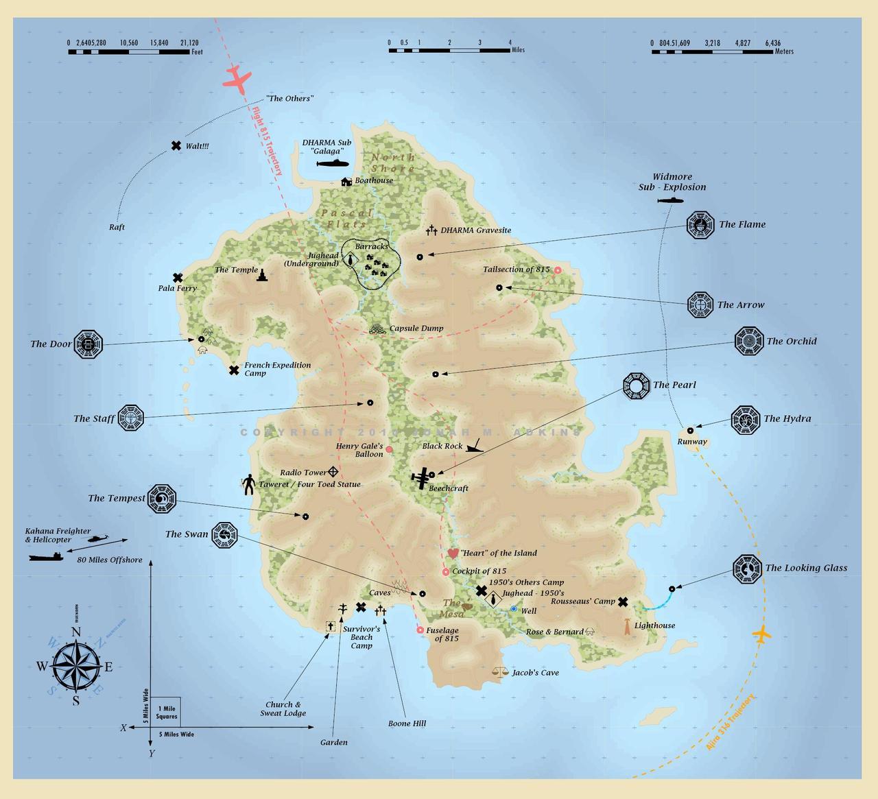 geographyoflost:
“ High Res of the island map
”