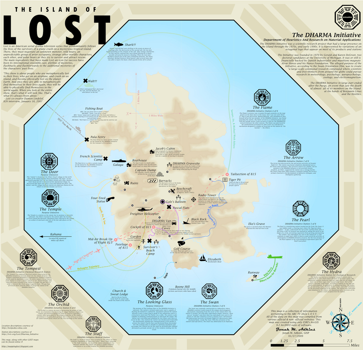 We Love Datavis - Full Map Of LOST Island