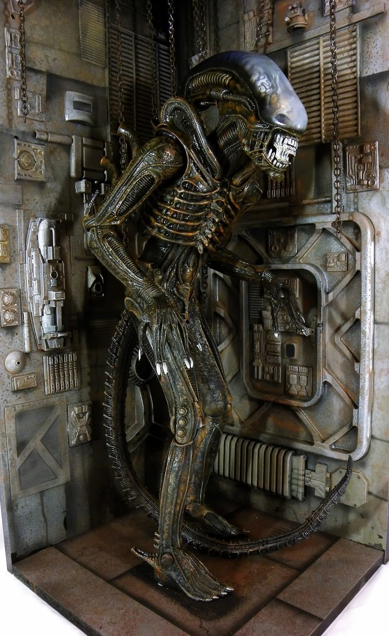 Aliens and Predators, Custom NECA Alien & diorama by ...