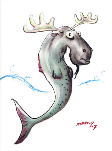 It’s a fish-moose! :D Click the picture to check out my website. Thank you!