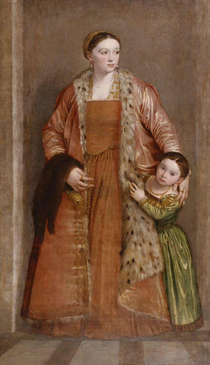 aleyma:
“Paolo Veronese, Portrait of Countess Livia da Porto Thiene and daughter Porzia, c.1551 (via).
One of a pair of family portraits, the other featuring Livia’s husband and son.
”