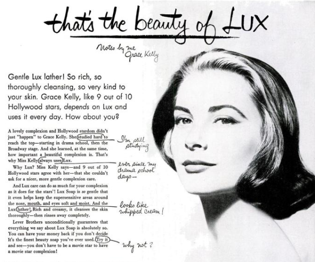 Grace Kelly Appearing In A Lux Ad Life Magazine